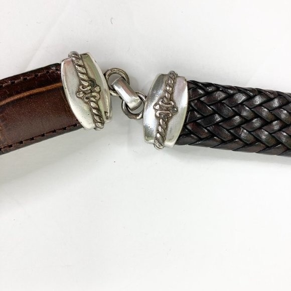 Vintage Brighton Leather Croc Embossed Western Artisan Belt Q6408 Size Small 28 - Picture 7 of 15